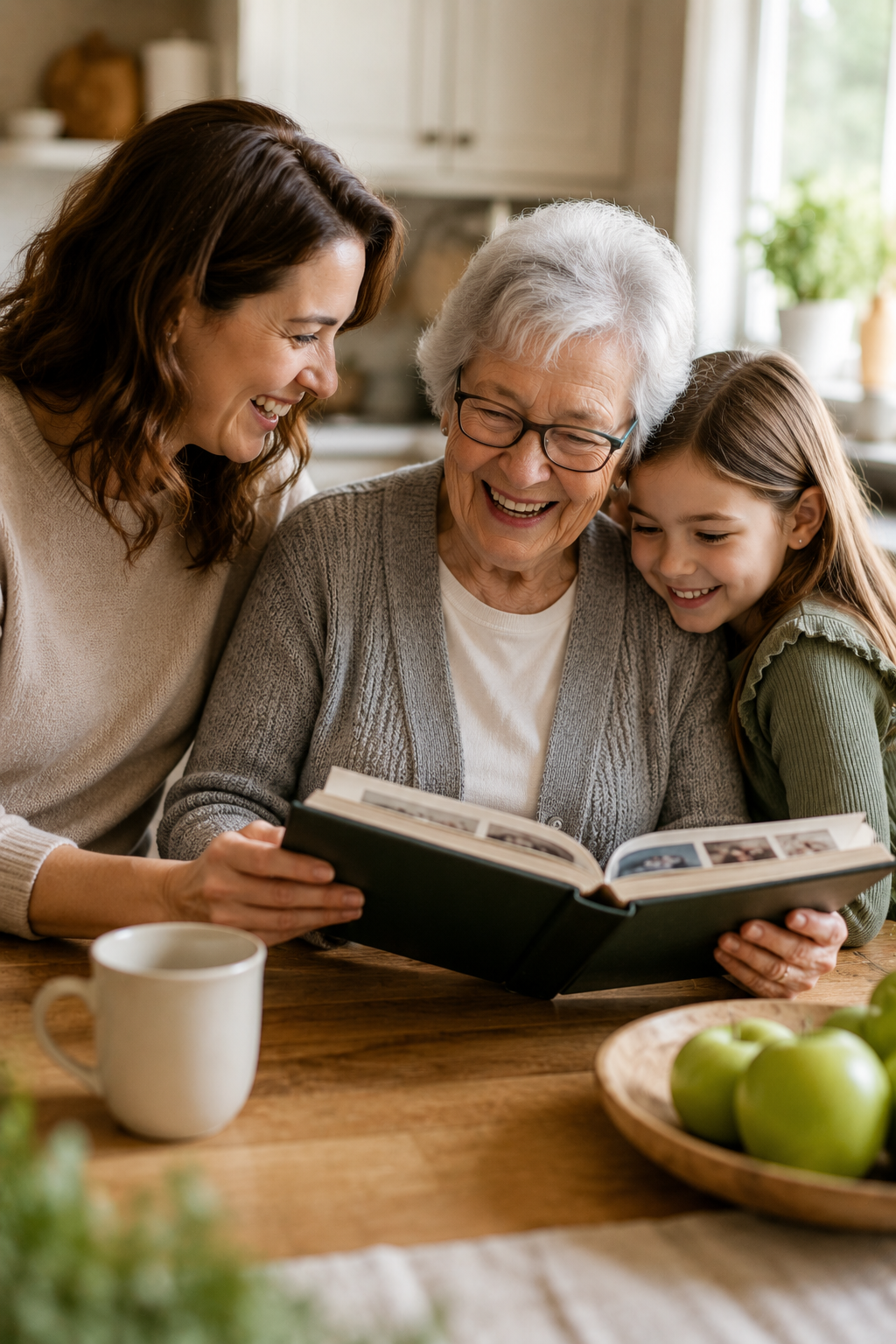 Family spending meaningful time together